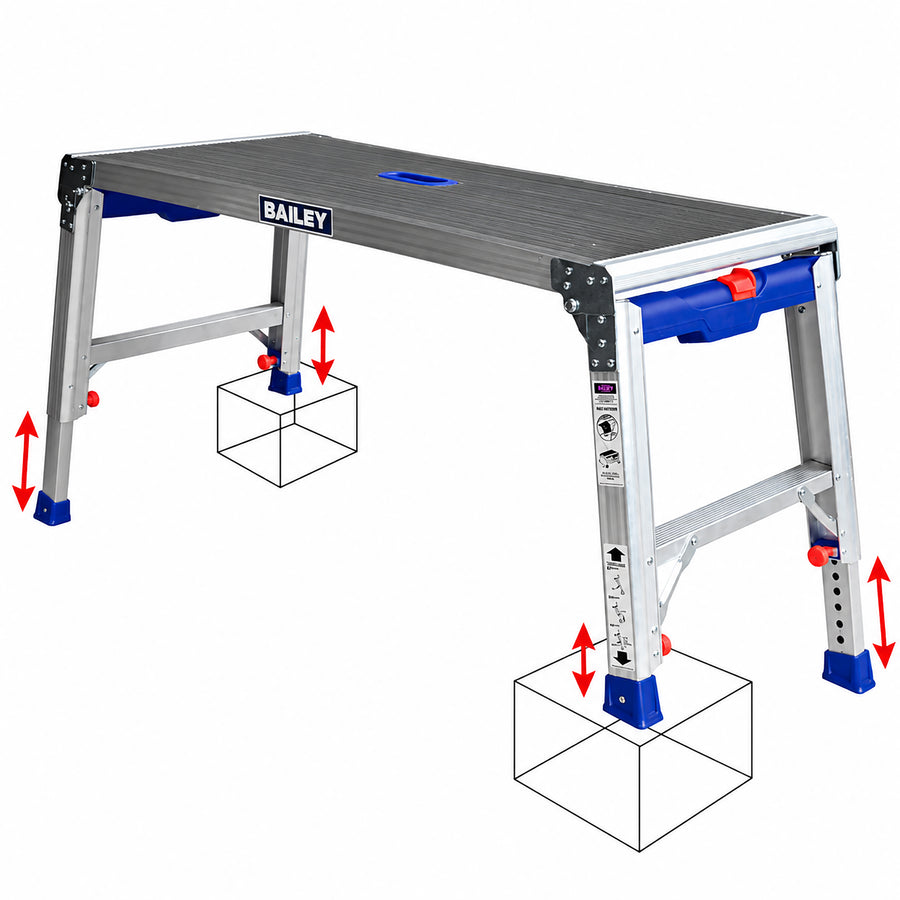 Pro Deck adjustable wide aluminium work platform.