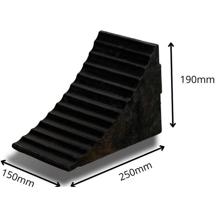 Rubber Wheel Chock - 250 x 150 x 190mm