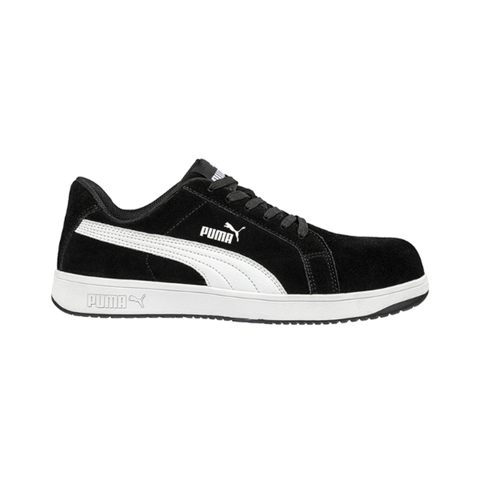Image showing Right side view of Puma Iconic Black and White Safety Sneaker