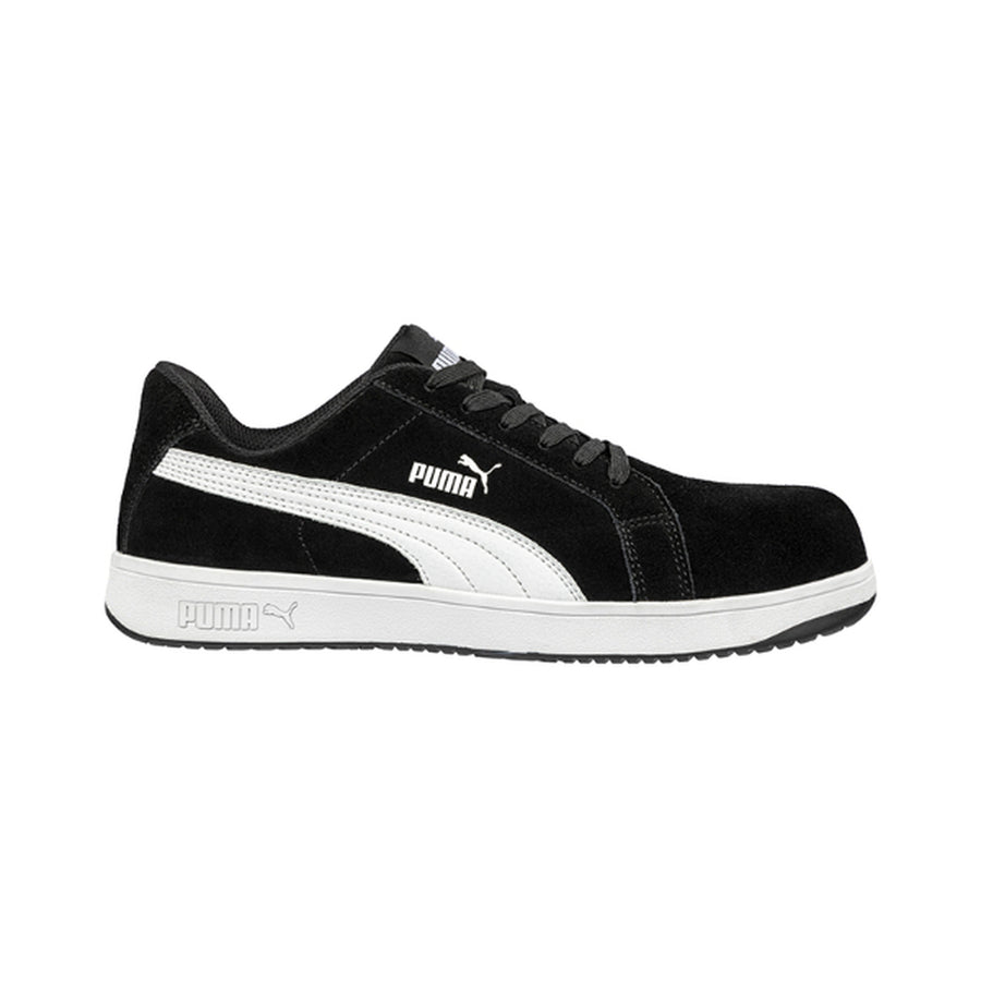 Image showing Right side view of Puma Iconic Black and White Safety Sneaker