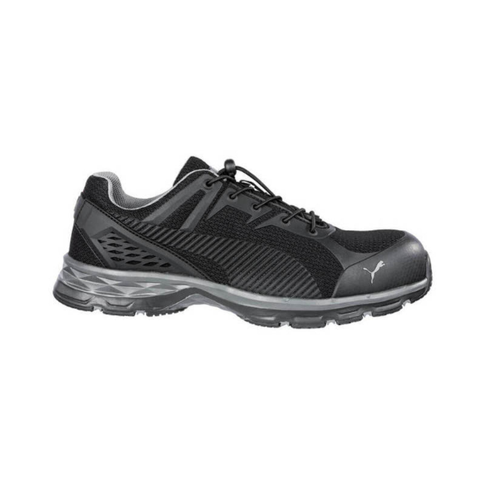 Puma Relay safety shoe black – running-inspired fibreglass toe ESD anti-fatigue work shoe
