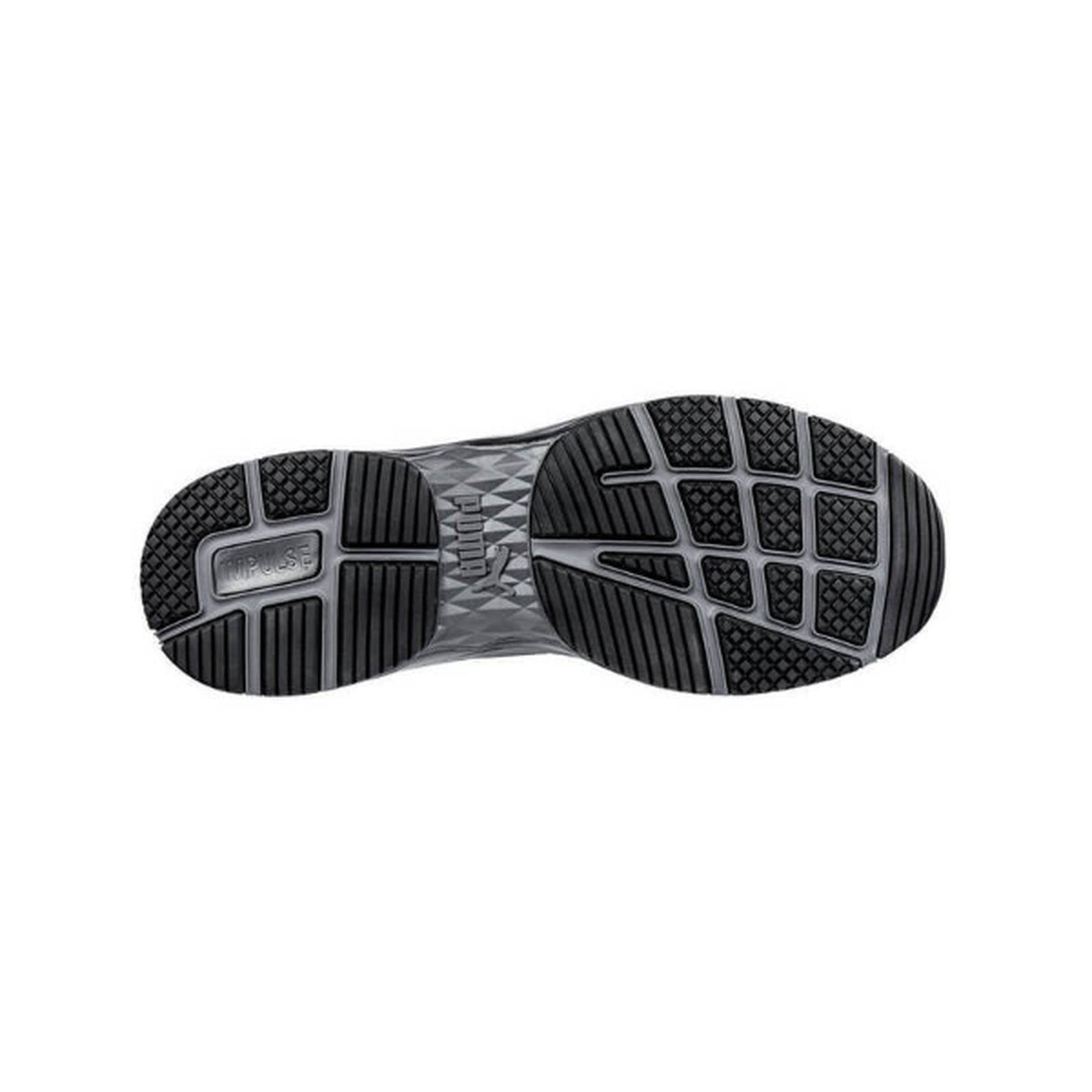 Image showing sole of Black Puma Relay Safety Shoe.