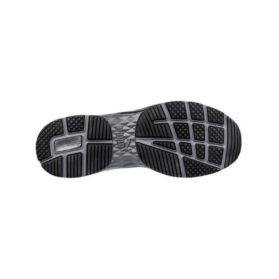 Image showing sole of Black Puma Relay Safety Shoe.