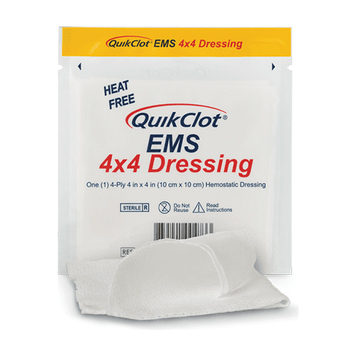 QUIKCLOT Haemostatic EMS Dressing 10 x 10cm