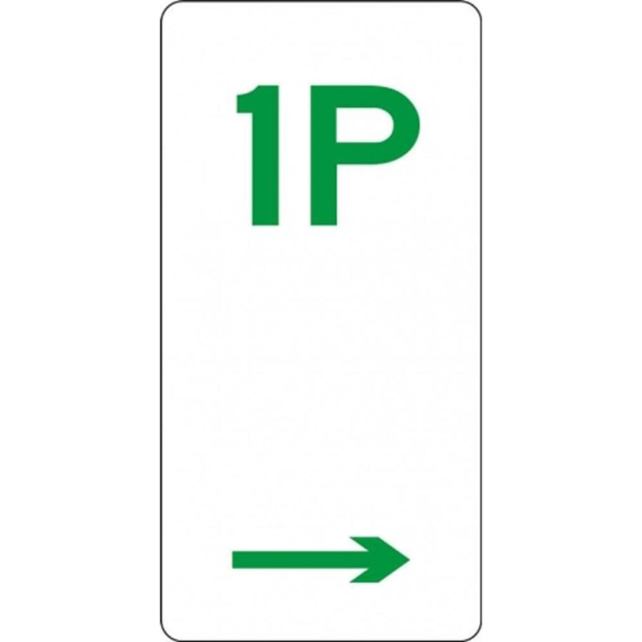 Parking Sign - 1P - 225x450mm 3.5 kg sign-type Left Arrow R5-1L