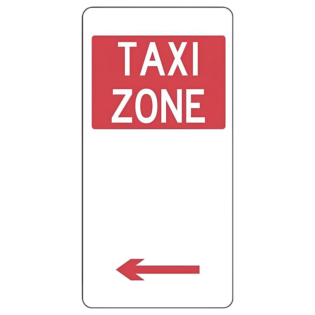 Taxi zone signs - Multi-directional - 225mm x 450 mm