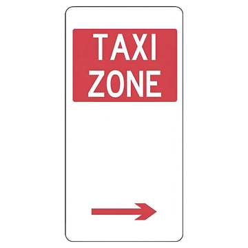 Taxi zone signs - Multi-directional - 225mm x 450 mm