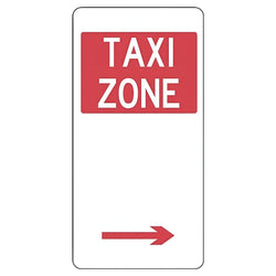 Taxi zone signs - Multi-directional - 225mm x 450 mm