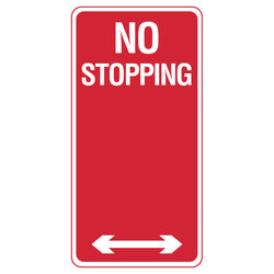 No Stopping Parking Sign - 225x450mm | R5-400