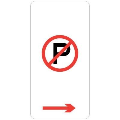 Parking Sign - No Parking 3.5 kg 225x450mm Sign-type Right Arrow R5-40R