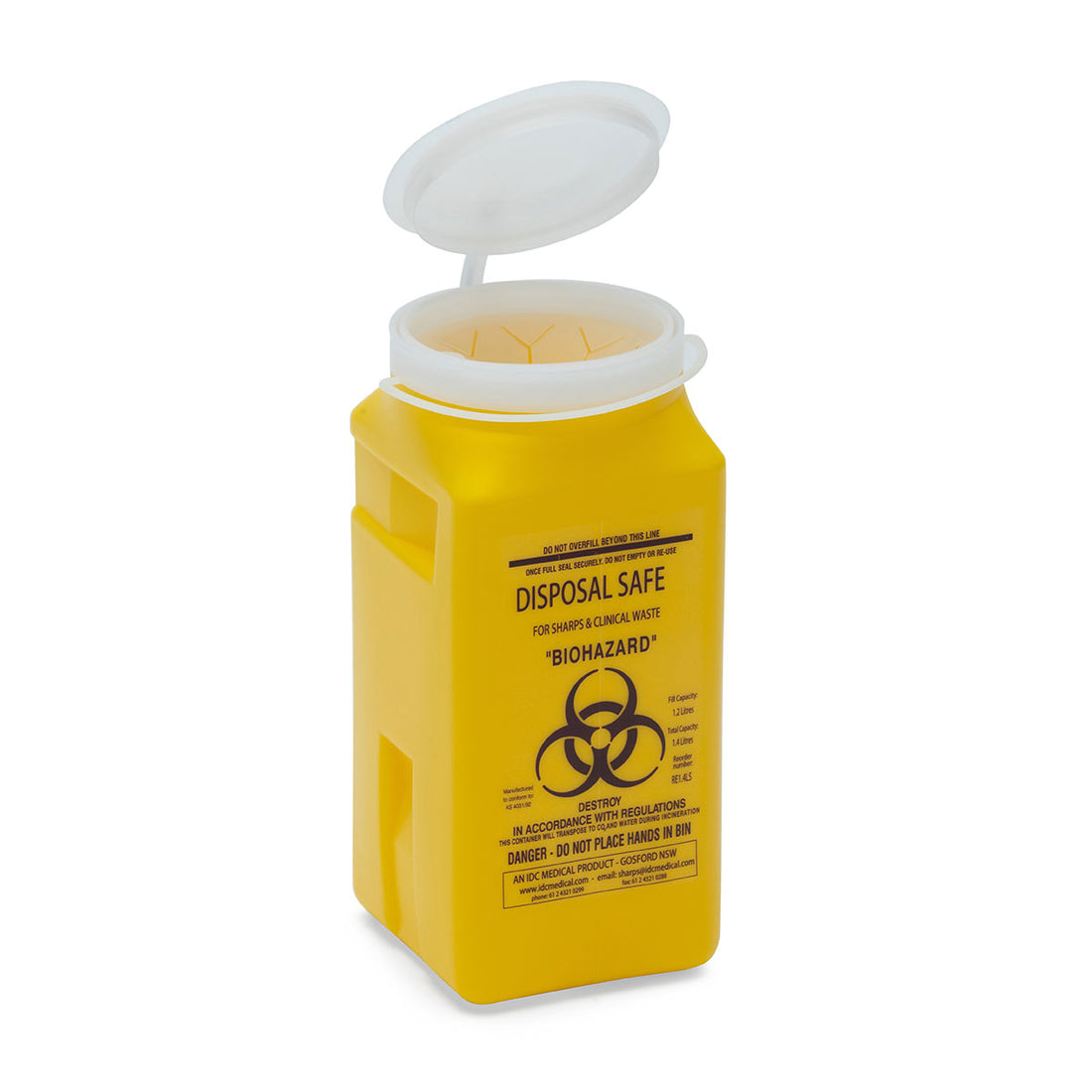 AEROHAZARD Sharps Container 1.4L