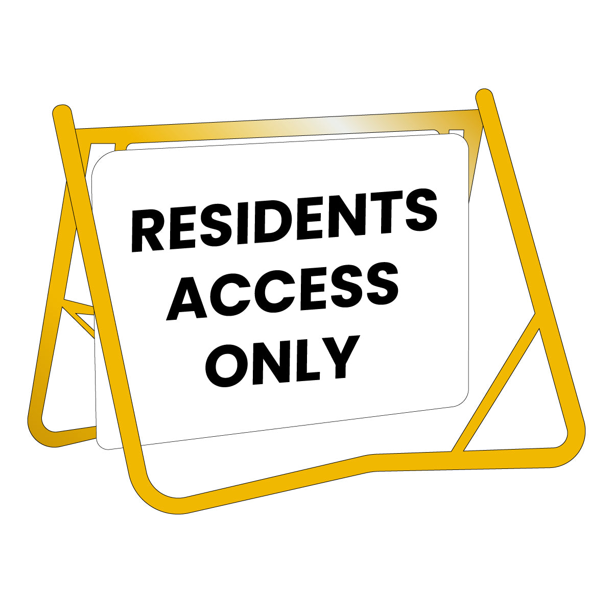 Swing Stand & Sign - Residents Access Only - 900x600mm