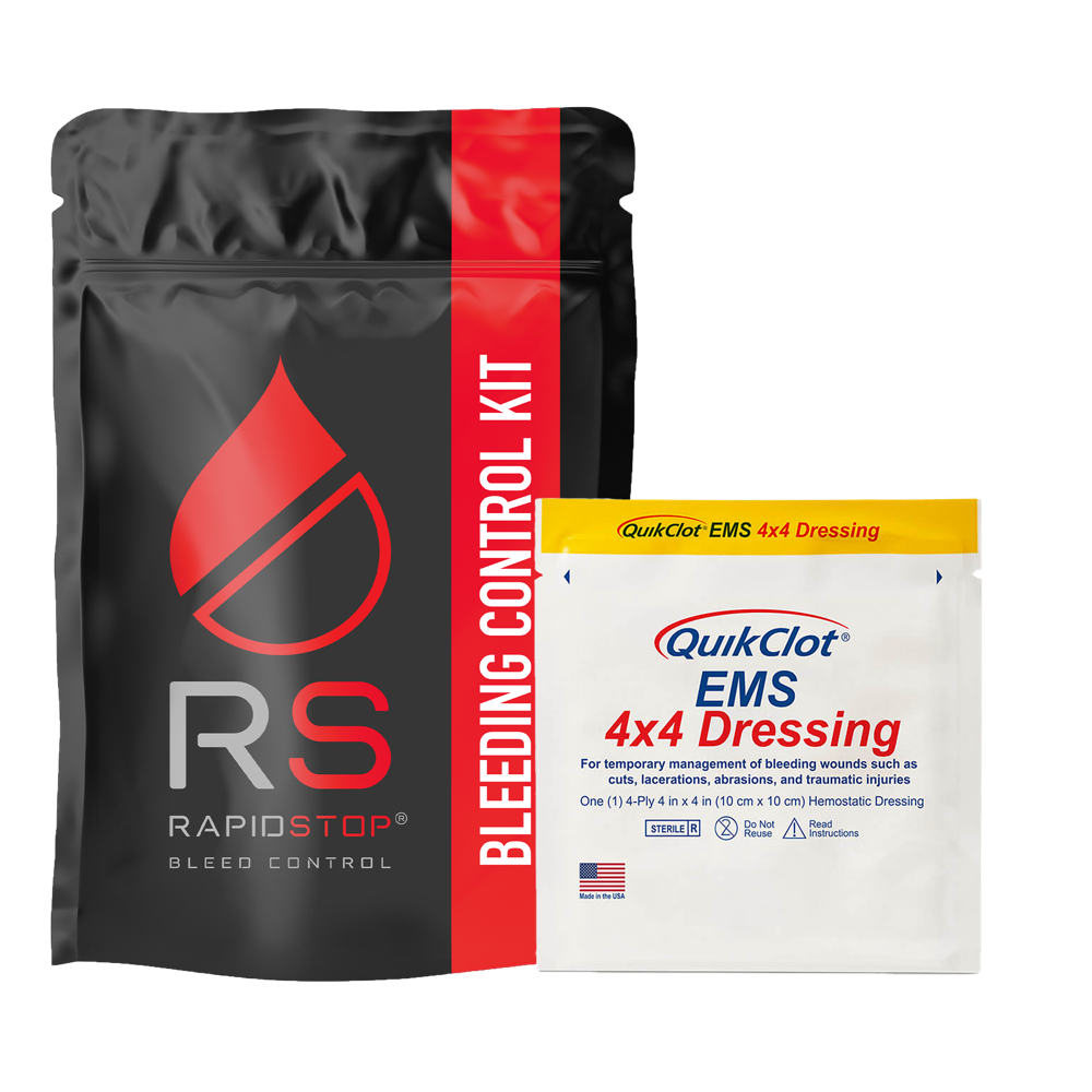 RAPIDSTOP Small Bleed Control Pack with QUIKCLOT EMS Dressing