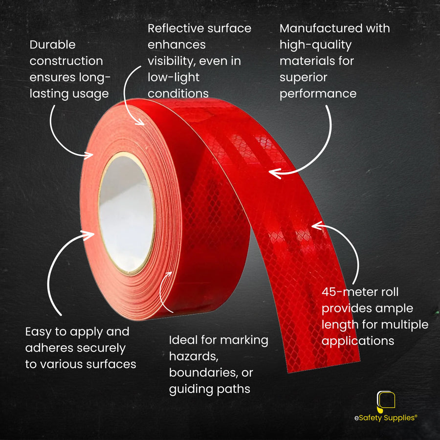 Reflective Tape - 50mm W x 45M Roll - Premium