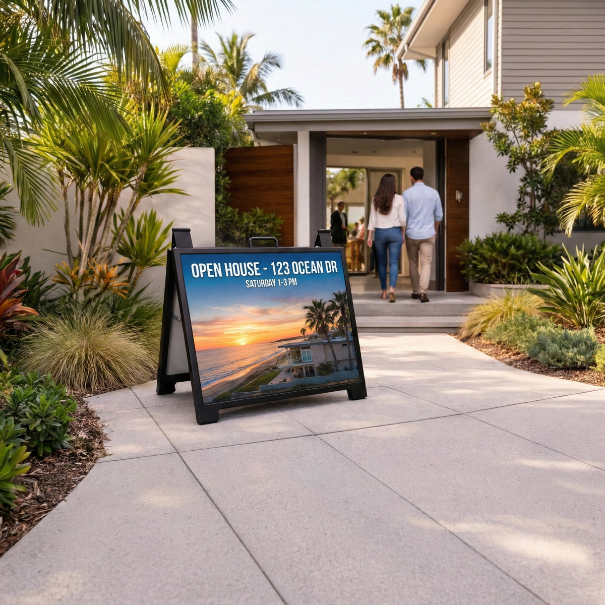 Real estate board being used in a location