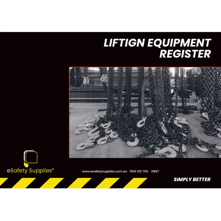 Lifting Equipment Register Logbook