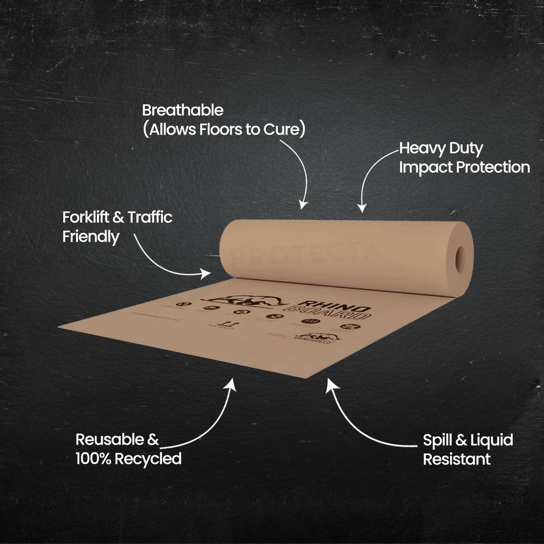 Rhino 915mm x 30.5m 28m² Temporary Floor Protection