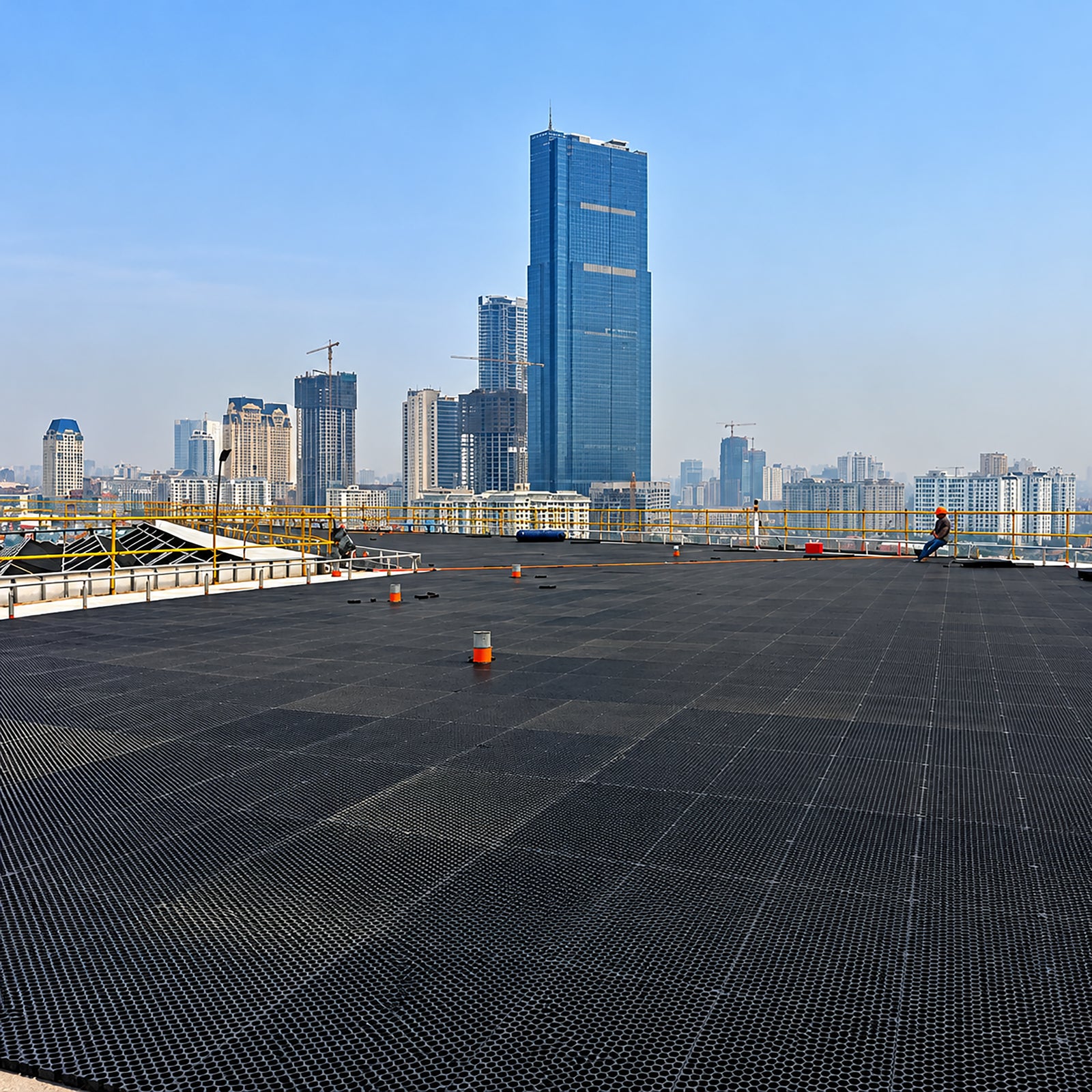 Interlocking 30mm Nero drainage cell showing the internal void structure engineered to protect waterproofing membranes and prevent waterlogging.