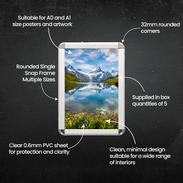 Rounded Single Snap Frame - Multiple Sizes