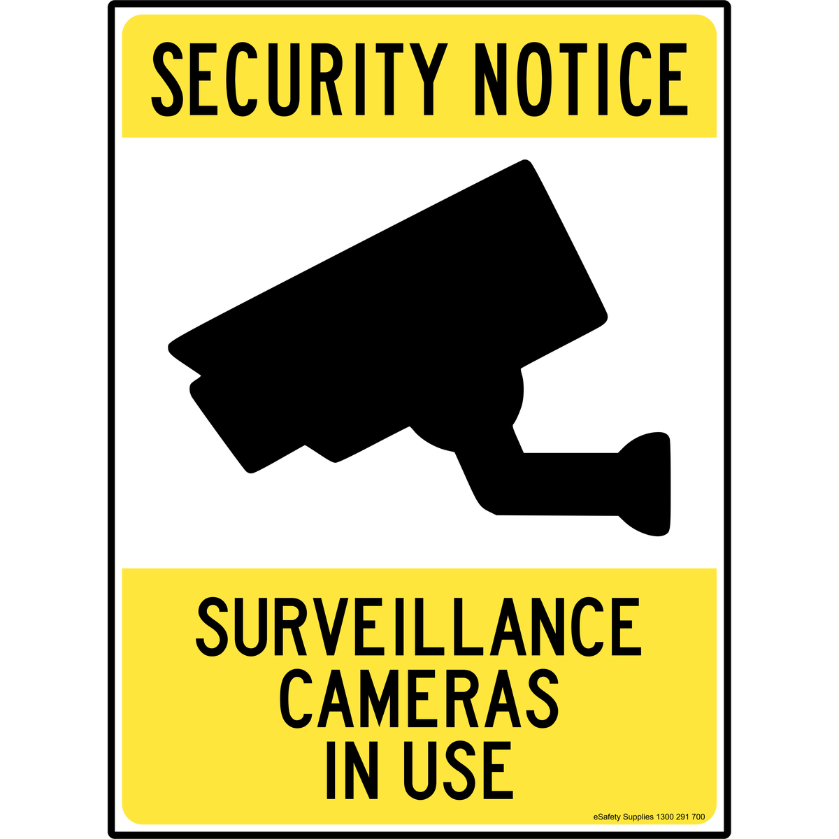Security Notice - Survillance Cameras In Use 3.5 kg 600x450 material Poly ES-SNSCIU-P-600X450