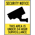 Security Notice - This Area Is Under 24 Hour Surveillance 3.5 kg 300x450 material Aluminium ES-SNTAIU24HS-300X450