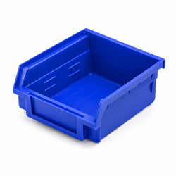 [Global Plastic Parts Bins], heavy-duty industrial plastic storage bins showing the open-front design.