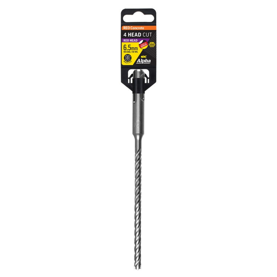The high-grade carbide tip is designed for superior impact resistance, allowing it to perform up to six times longer in concrete with rebar compared to standard masonry bits.