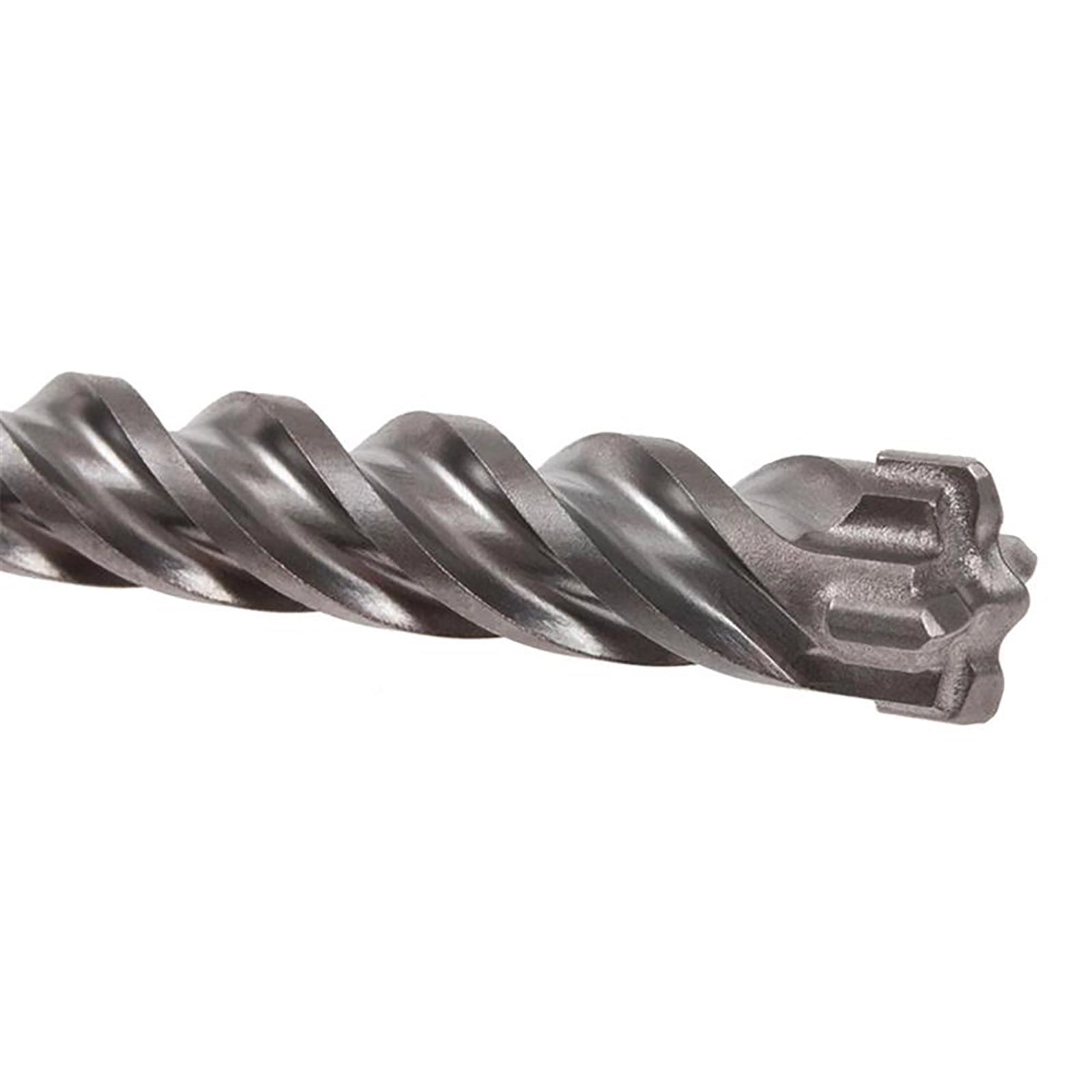 The solid carbide 4-cutter head ensures that the bit does not "wander" or stall when striking rebar. It effectively pulverizes steel reinforcement rather than catching on it, reducing the risk of sudden torque kickback.