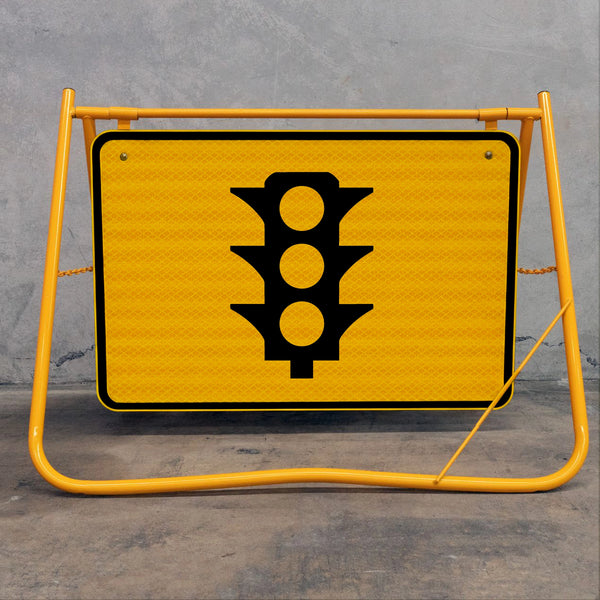 The yellow powder-coated frame and galvanised body are designed to resist rust and maintain structural integrity throughout long-term outdoor exposure.