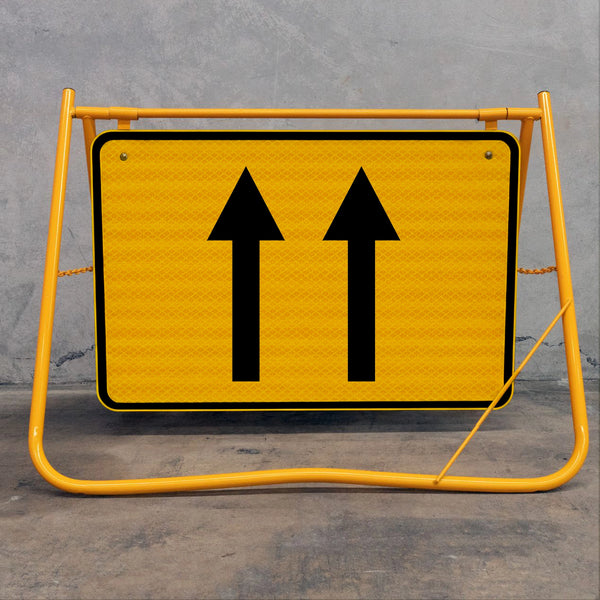 The yellow powder-coated frame and galvanised body are designed to resist rust and maintain structural integrity throughout long-term outdoor exposure.