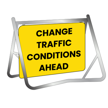 Swing Stand & Sign - Changed Traffic Conditions - 900x600mm