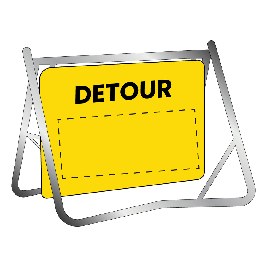Swing Stand & Sign - Detour - 900x600mm