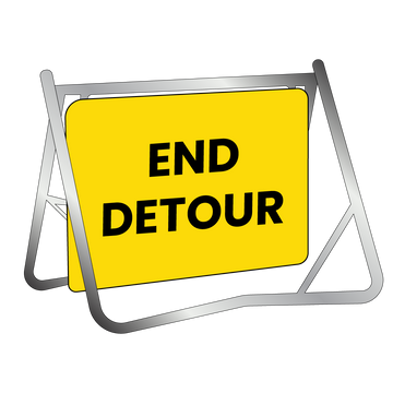 Swing Stand & Sign - End Detour - 900x600mm