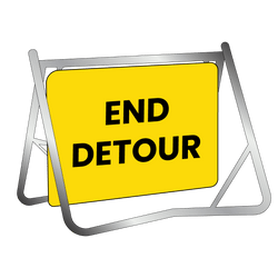 Swing Stand & Sign - End Detour - 900x600mm