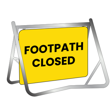 Swing Stand & Sign - Footpath Closed - 900x600mm