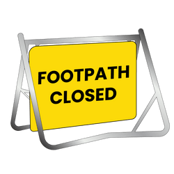 Swing Stand & Sign - Footpath Closed - 900x600mm