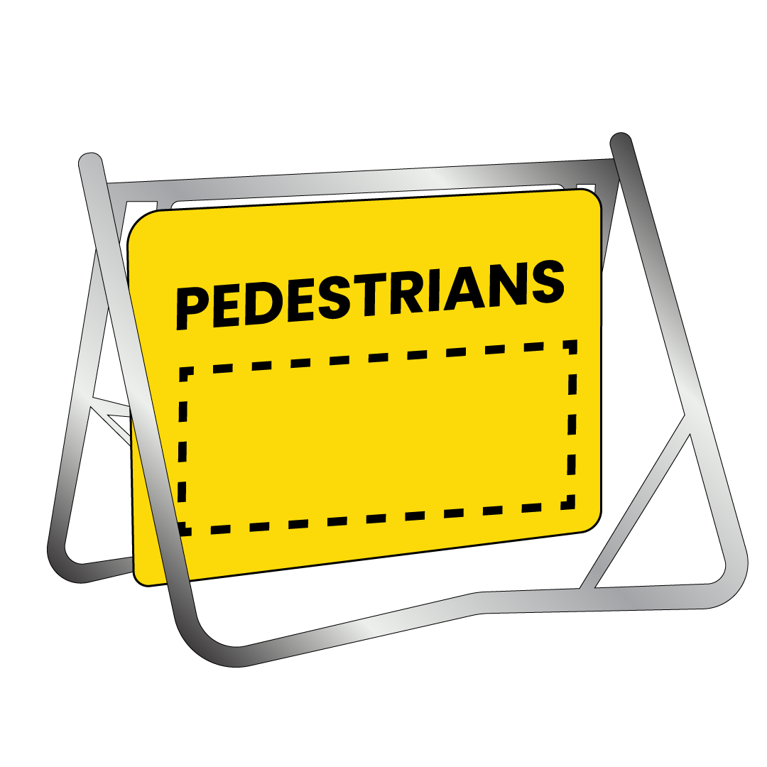 Swing Stand & Sign - Pedestrians - 900x600mm