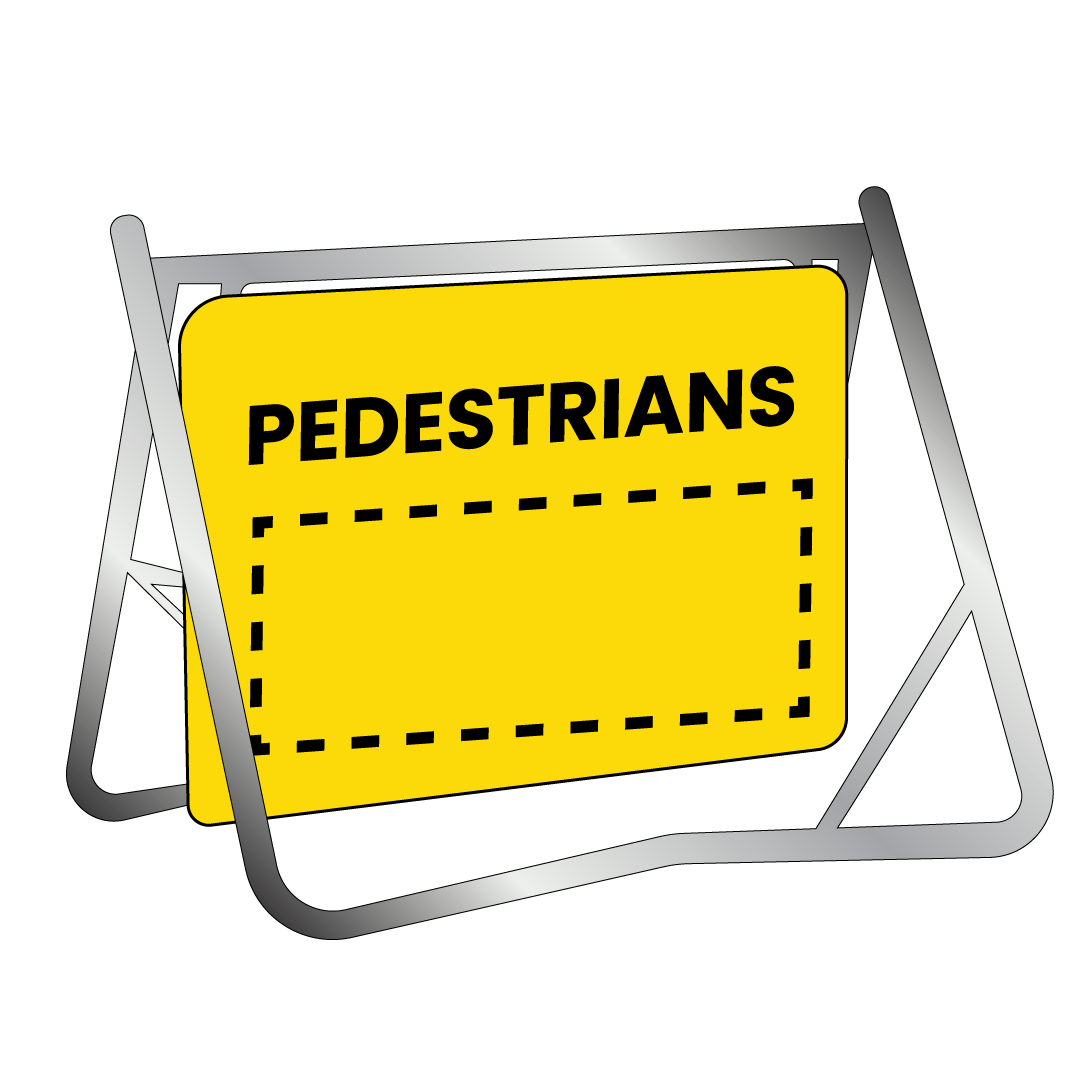 Swing Stand & Sign - Pedestrians - 900x600mm