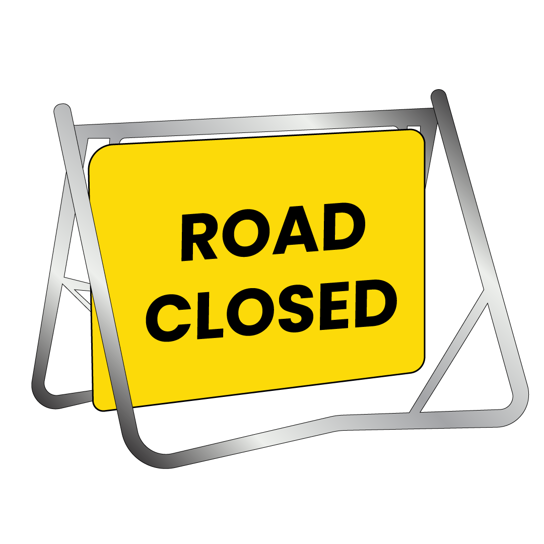 Swing Stand & Sign - Road Closed - 900x600mm