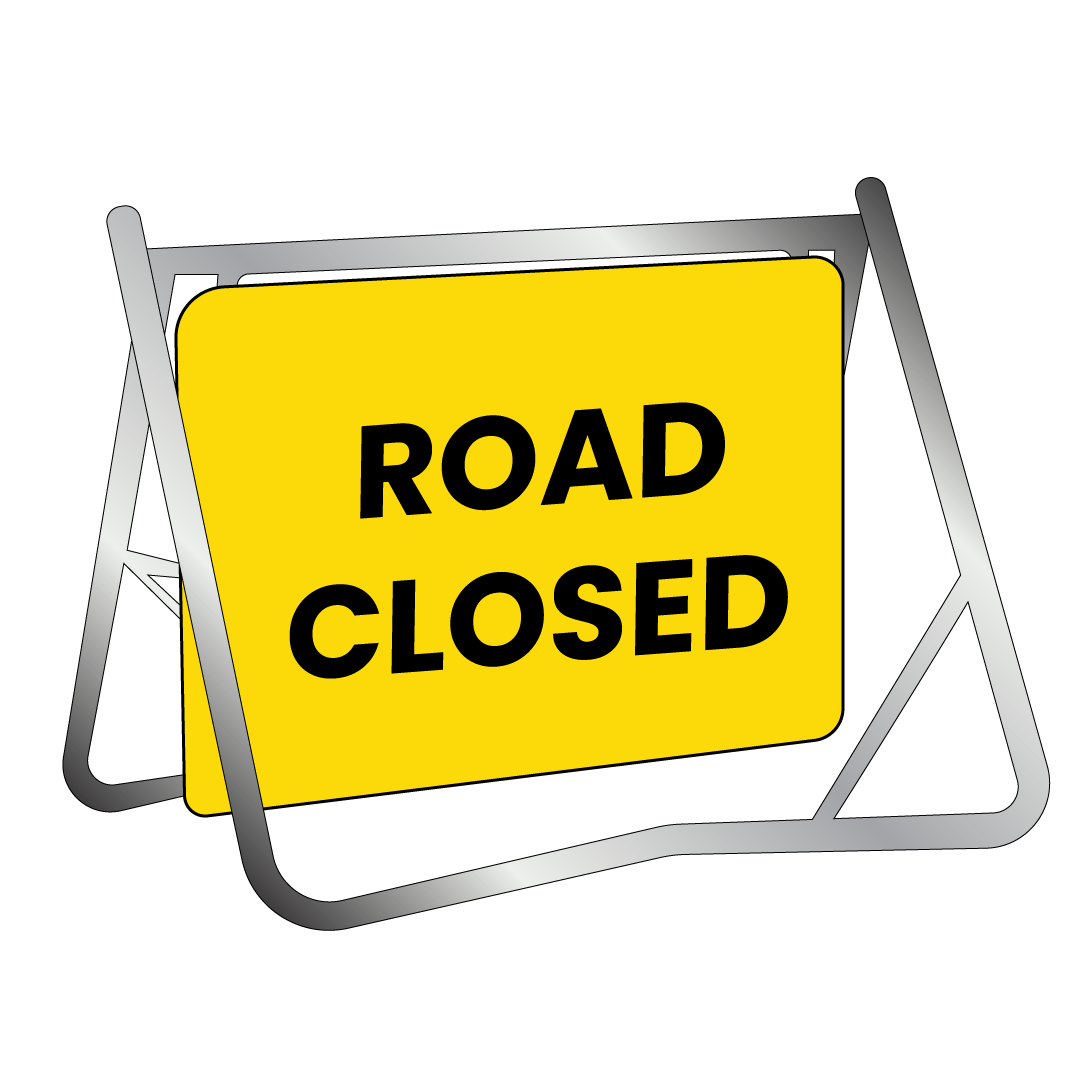 Swing Stand & Sign - Road Closed - 900x600mm