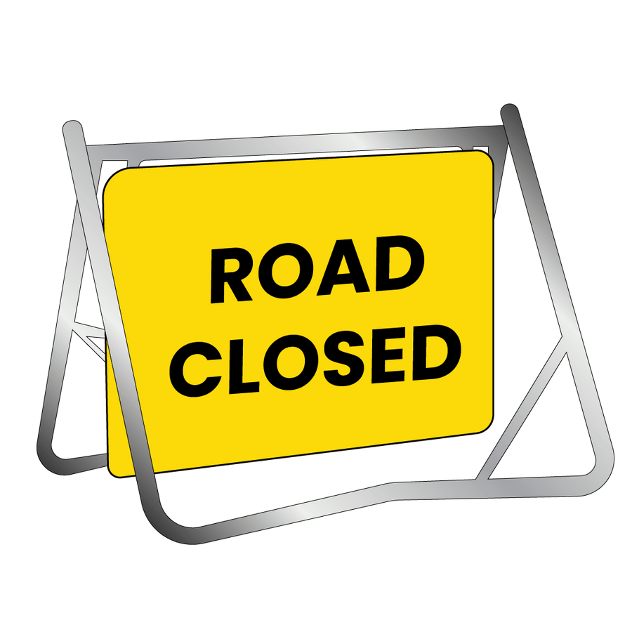 Swing Stand & Sign - Road Closed - 900x600mm