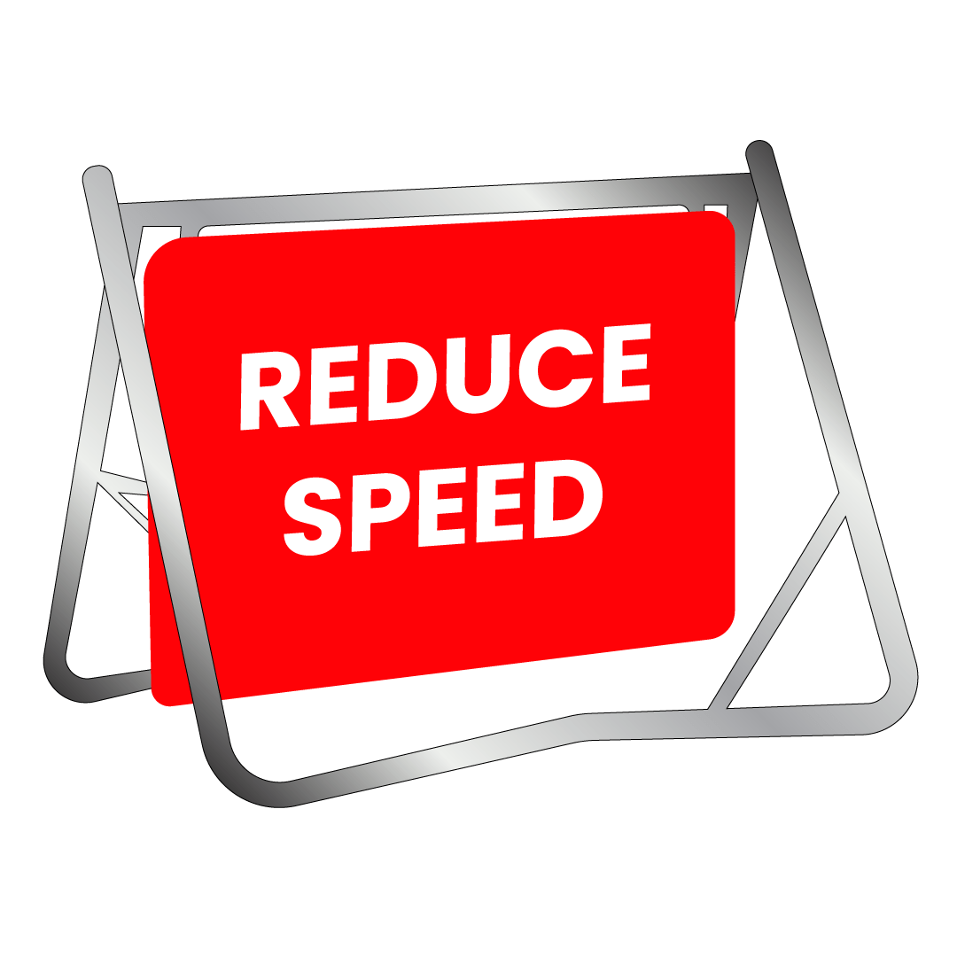 Swing Stand & Sign - Reduce Speed - 900x600mm