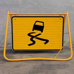 Manufactured from Galvanised Steel with Class 1 Reflective sheeting, the sign captures headlights in night-time or low-light storm conditions to ensure constant safety.