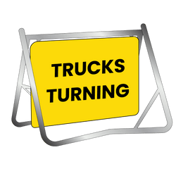 Swing Stand & Sign - Trucks Turning - 900x600mm