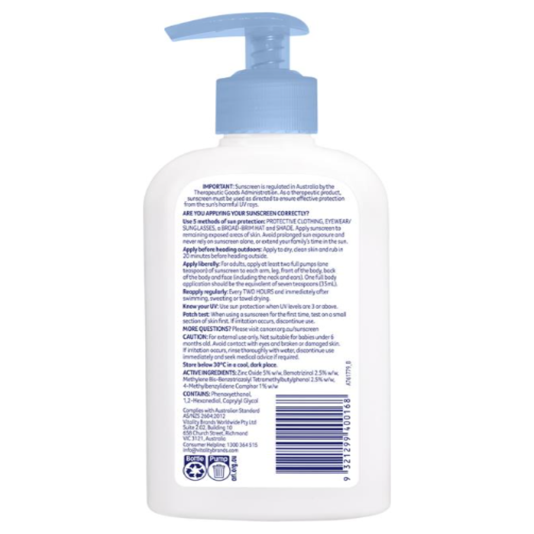 CCA Sensitive Sunscreen SPF50+ 200ml