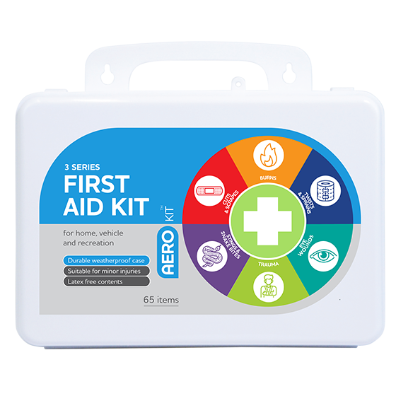 AEROKIT 3 Series Plastic Waterproof First Aid Kit 25 x 8 x 17cm