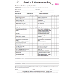 Service & Maintenance Logbook
