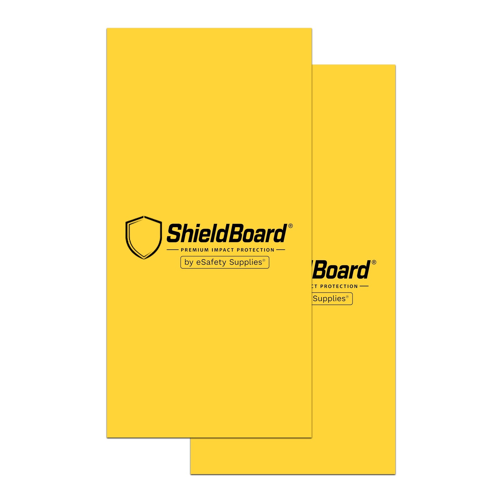 [Shield Board Temporary Surface Protection Sheet], 5mm thick high-visibility yellow polypropylene board for site floor protection.