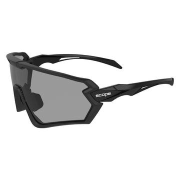 [Skyler Smoke Lens Safety Glasses], featuring an oversized retro-styled black nylon frame with medium-impact smoke lenses.