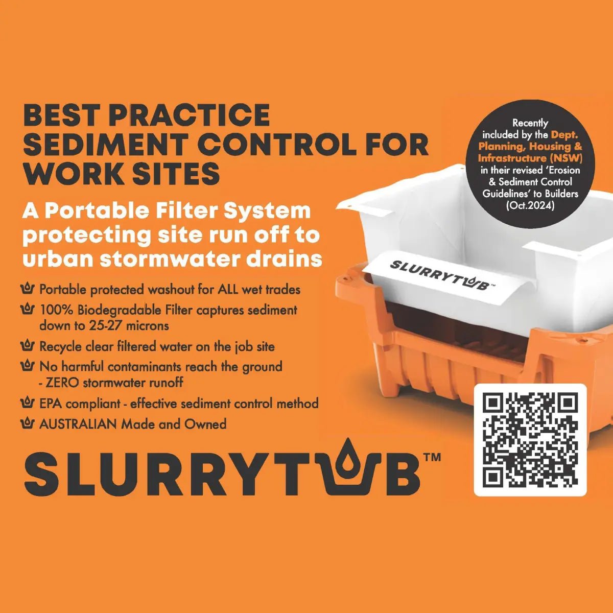 SLURRYTUB Portable Filter System Kit (Tub & 1x Filter 6 Pack)